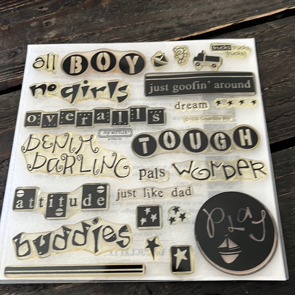 Close to my heart my acrylix stamp set-Childhood Boy